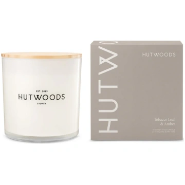 Hutwoods Tobacco Leaf & Amber Candle Extra Large 2
