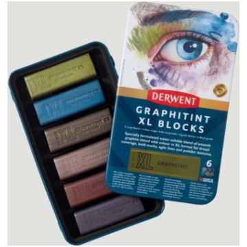 Set Derwent Graphitint XL Blocks, 6 blocchi di gra