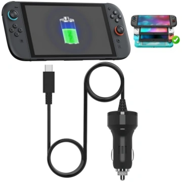 FYOUNG Auto lādētājs saderīgs ar Nintendo Switch/S