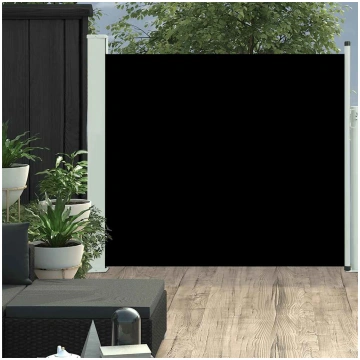 Izvelkama sānu markīze, melna, 100x300 cm