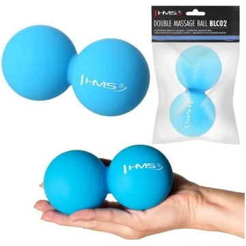 Divkāršs masāžas bumbas komplekts HMS BLC02 Blue L