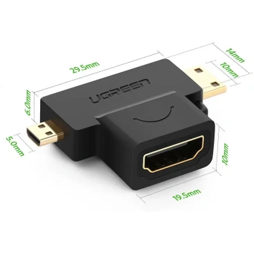 UGREEN 20144 mini | micro HDMI to HDMI adapter (bl