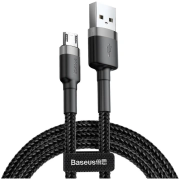 Cable USB A - micro USB 2m QC3.0 Cafule grey+black