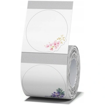 NIIMBOT Uzlīmes Uzlīmes 41mm ROUND FLOWERS TRANSPA