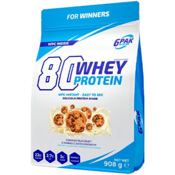 6PAK Protein 80 sūkalu proteīna cepums - 908 g