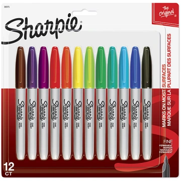 Sharpie Fine Assorted Packet of 12