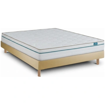 Cloud One Set and Beige Sommier - Mattress and Bed