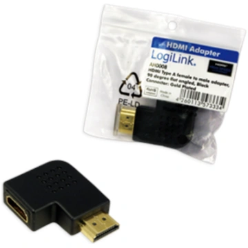 Logilink HDMI Adapter, AM to AF 90-degree Flat Ang