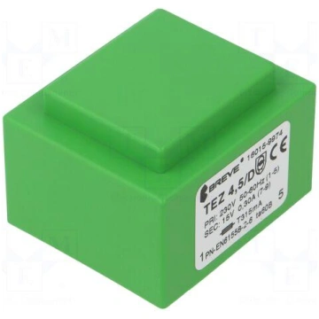 Transformer: encapsulated | 4.5VA | 230VAC | 15V |