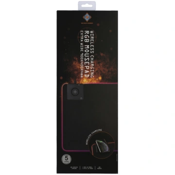 RGB mouse pad DELTACO GAMING extra wide, wireless 