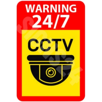 Zīme Uzmanību 24/7 videonovērošana / Warning 24/7 