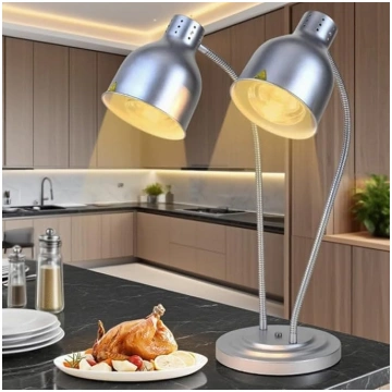 Pārtikas sildlampa ar divām 275 W spuldzēm, profes