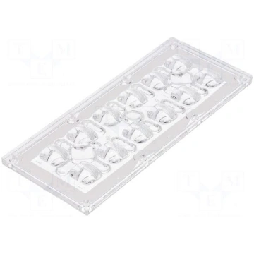 LED lens | rectangular | transparent | H: 8.42mm L