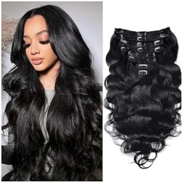 Parūka Body Wave Clip in matu pagarinājumi Cilvēku