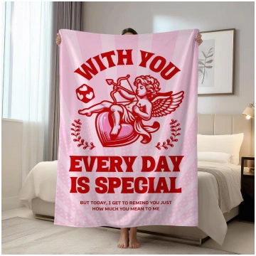1pc Valentine"s Day blanket, super soft and comfor
