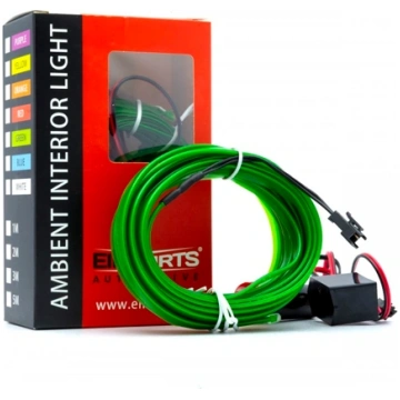 Auto salona apgaismojuma LED lente, 5m, zaļa, 12V,