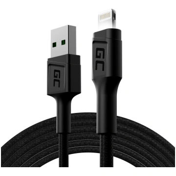 Green Cell KABGC12 lightning cable 2 m Black