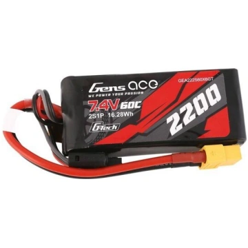 GENS ACE LIPO AKUMULATORS 2200MAH 7.4V 60C 2S1P XT
