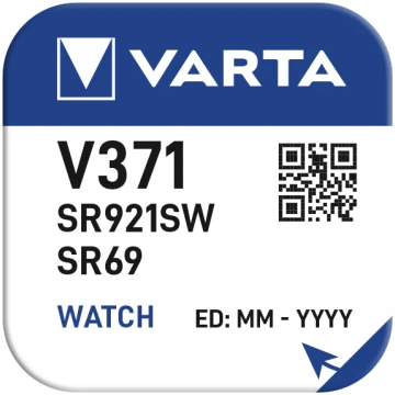 Pulksteņu baterija VARTA V371 Silver, 1.55V, 1gab