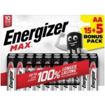 Energizer Max AA 20pcs Baterijas EU018-ENERGIZER