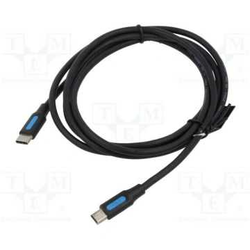 Cable; USB 2.0; USB B mini plug,USB C plug; nickel