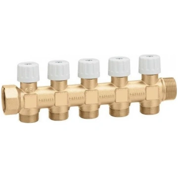 Caleffi Rozdzielacz z zaworami odcinajacymi 3/4X 5
