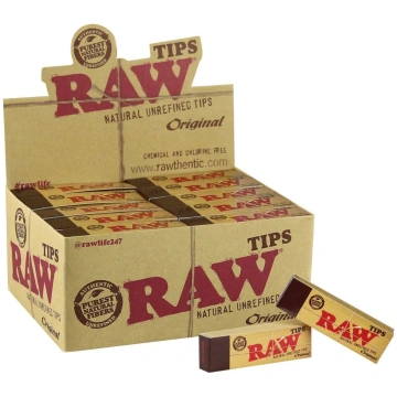 Raw rolling tips natural unrefined cannabis