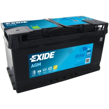 Akumulators Exide EK960 AGM 96Ah, 850A, (- +) 353x