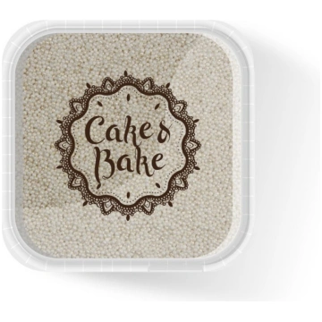 Dekori cukura pērlītes mini baltas 550g CAKE&BAKE 