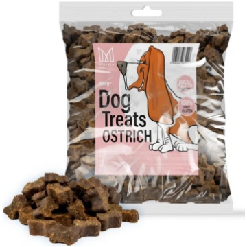 Suņu našķi - Mersjo strausu gaļa 85% 500g