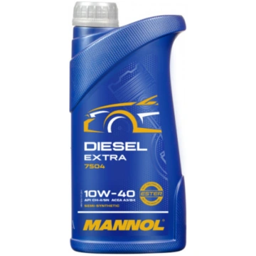 1L - 10w40 Diesel Extra MANNOL 7504 pussintetiskā 