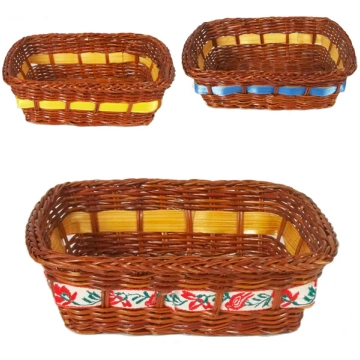 Rectangular wicker basket Casolaro Hotellerie