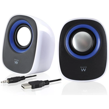 2.0 Stereo speaker set for PC and laptop, USB-powe