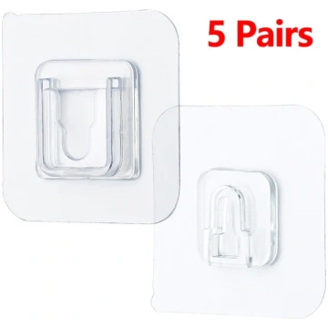 Double-Sided Adhesive Wall Hooks Hanger Strong Hoo