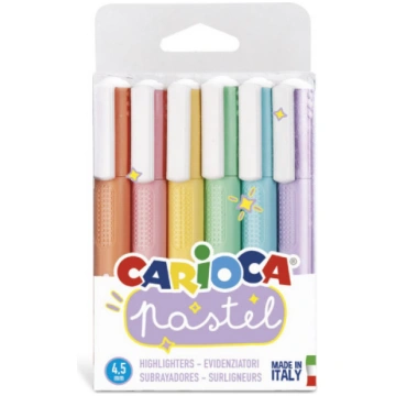 Marķieris CARIOCA, 6 dažādas pasteļkrāsas - 200-13