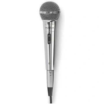 Nedis MPWD45GY Mikrofons / 5m / Sudraba