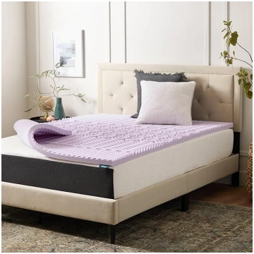 LUCID 2 Inch 5 Zone Lavender Memory Foam Mattress 