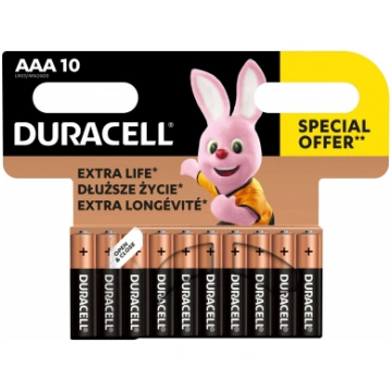 Baterijas DURACELL AAA, LR03, 10 gab. 250-08445