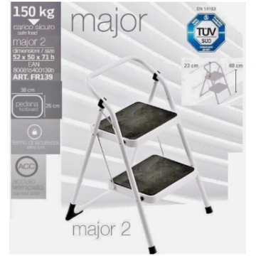 SGABELLO MAJOR 2 ACCIAIO 150KG Framar