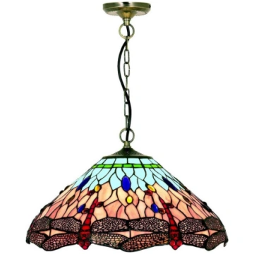 Searchlight 1283-16 - Tiffany lustra ķēdē DRAGONFL