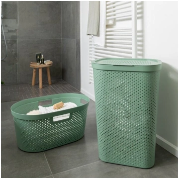 Veļas kaste Infinity Recycled 60L 44x35x60cm zaļa 