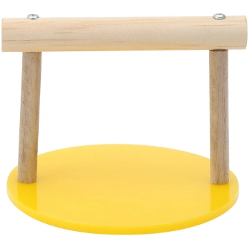 Bird Wooden Perch Standing Frame Stand Pole Plasti