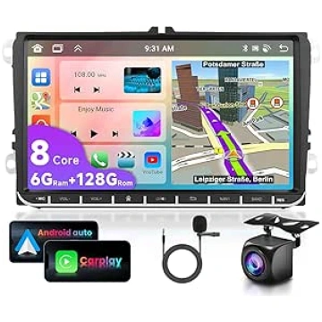 6G + 128G 8-core Podofo 9 collu autoradio Bluetoot