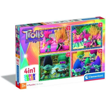 Puzle Clementoni TROLLS 4IN1 21527, 19 cm x 14 cm