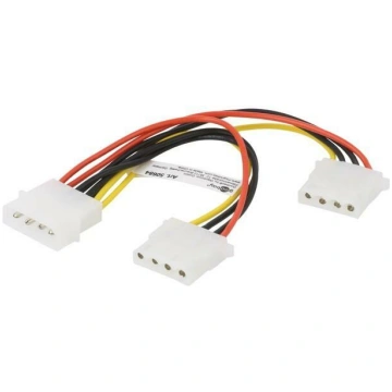 Cable: mains; Molex male,Molex female x2; 0.16m | 