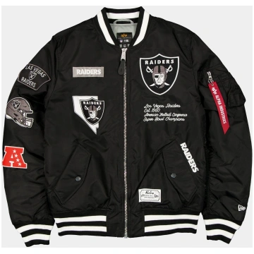 LAS VEGAS RAIDERS X ALPHA X NEW ERA MA-1 BOMBER JA