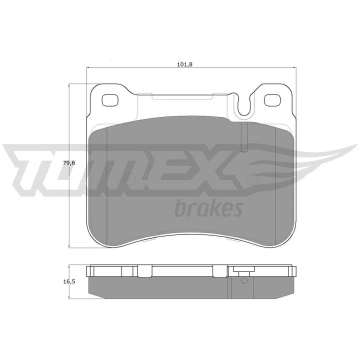 Bremžu uzliku kompl., Disku bremzes TOMEX Brakes T