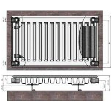 TERMOLUX Radiators 11x500x1100 sānu piesl. (901501