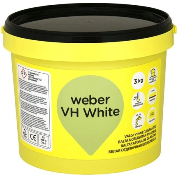 Nobeiguma špakteļmasa VH Weber 3kg balta