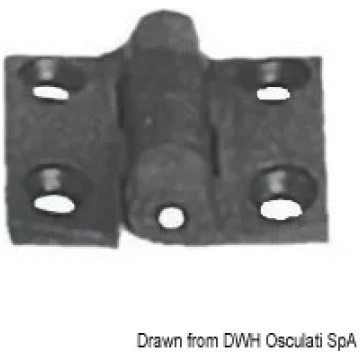 Reinforced nylon hinge, black 38x38 mm (38.823.80)